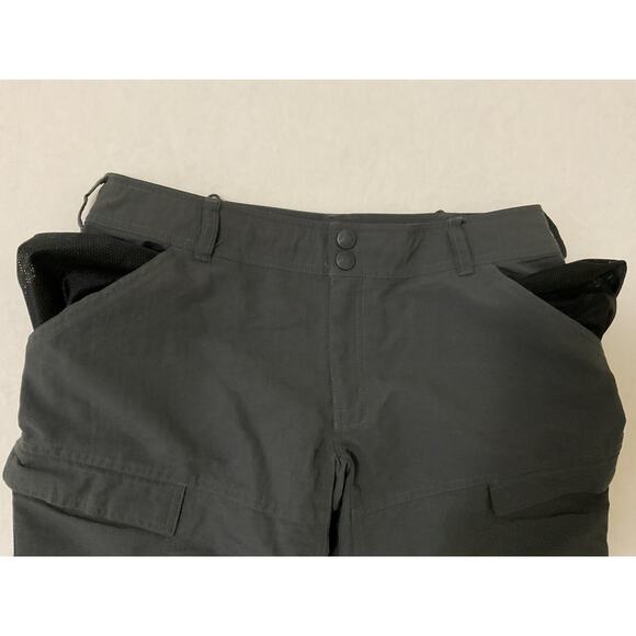 North Face W Medium 10 Black Nylon Hiking Pants T150 Drawstring Plain Front - Picture 10 of 12